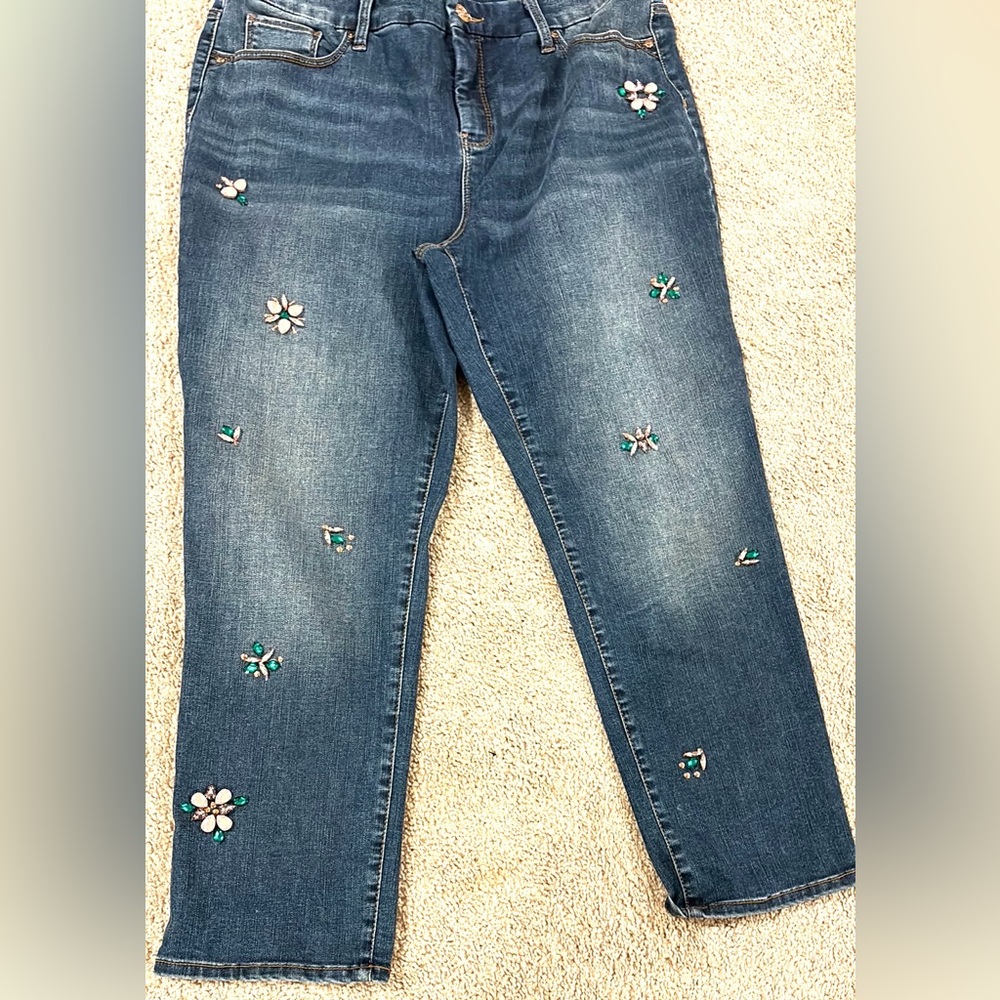 Chico’s So Slimming Girlfriend Slim Leg Ankle Sz 12P Cotton, Spandex Blend $98 - Picture 5 of 16